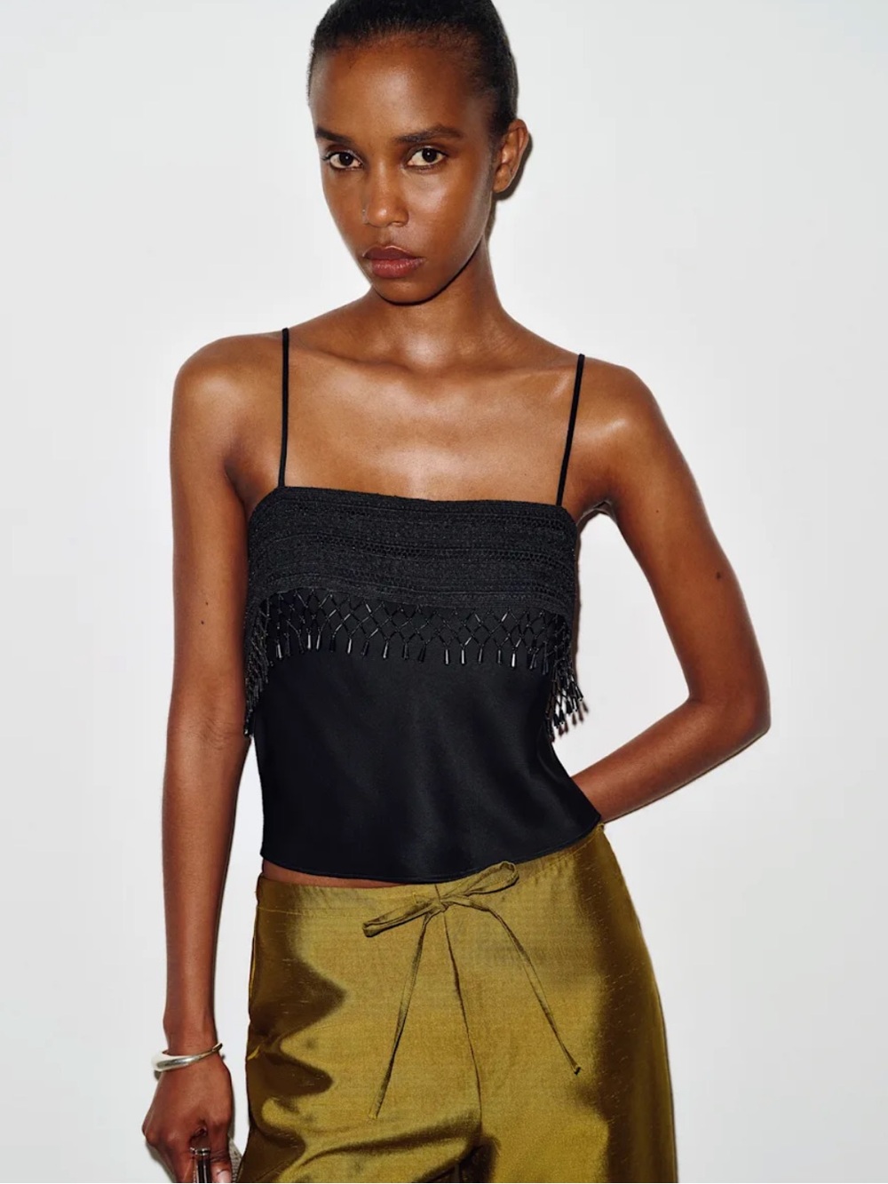 Reformation Slyvette Satin Top